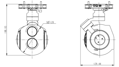 TX120DA-HNV230T635L000三軸雙光吊艙